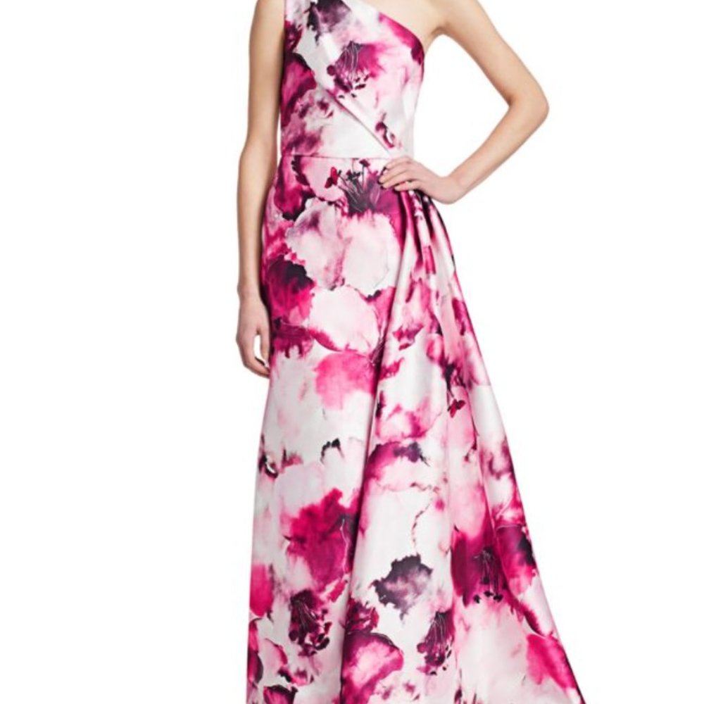 THEIA ONE SHOULDER GOWN. only used once. Size 2.